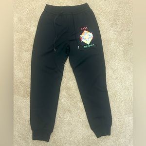 Black Casa Blanca Joggers Size Medium